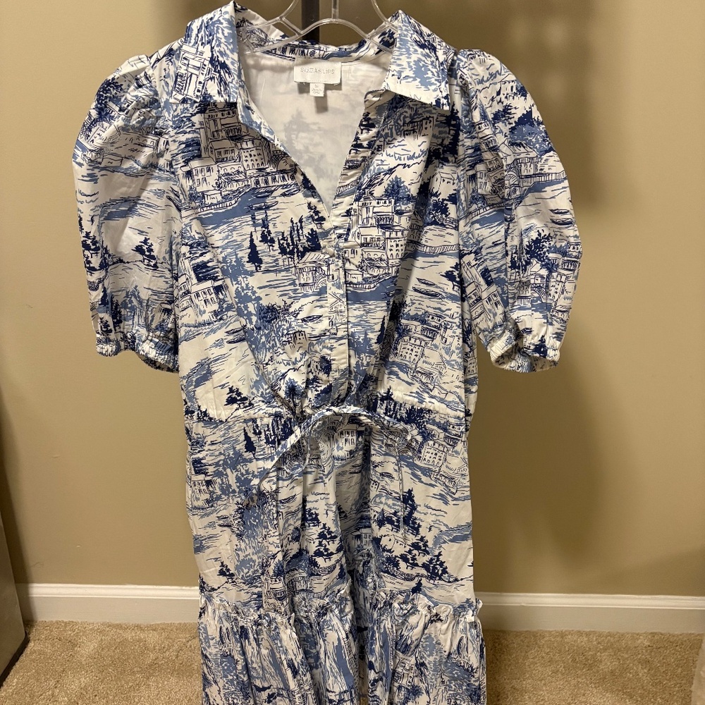 Sugar lips blue toile dress